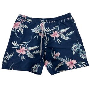 Faherty Shorelite Trunk River Hawaiian Floral Print Men's XXL